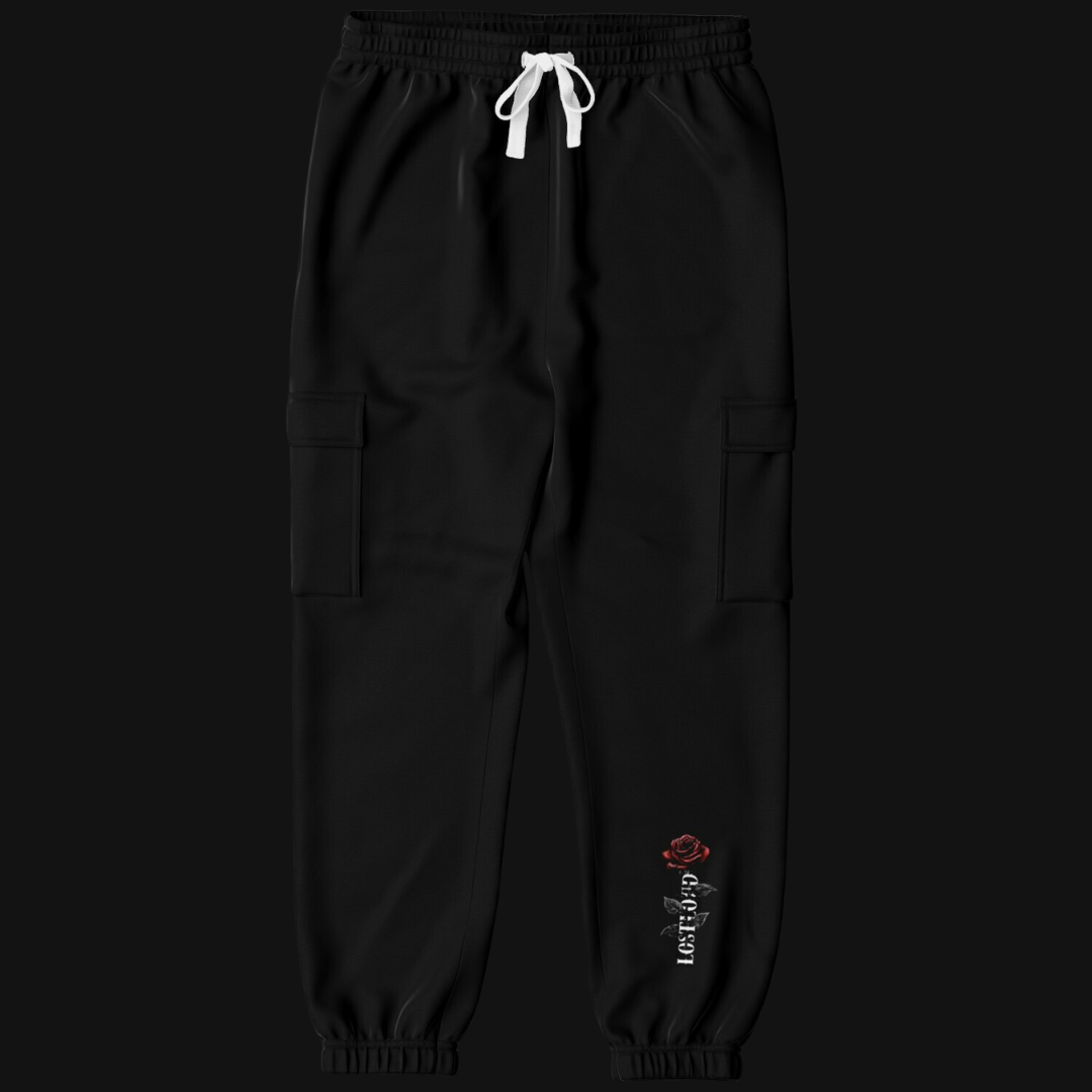 LostLoud / Rose Athletic Cargo Sweatpants - AOP