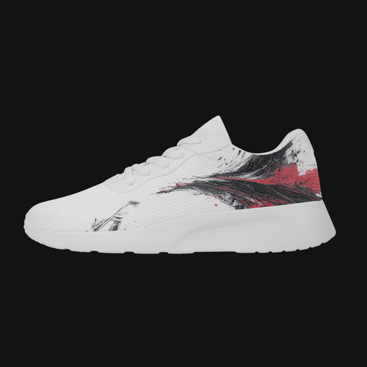 Lifestyle Mesh Running Shoes - White / Ink Splash